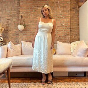 REFORMATION SILK MIDI DRESS